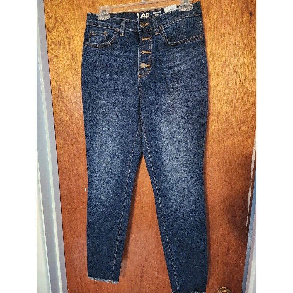 NWOT Lee Riders Women Heritage High Rise Skinny Frayed Ankle Jean Vintage 6M NOS